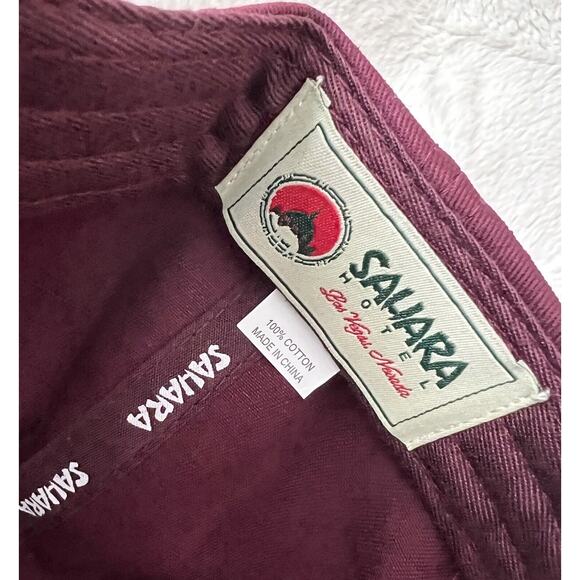 New Sahara Hotel and Casino Las Vegas Trucker Hat Cap Burgundy Mens Women’s OS - Picture 6 of 8